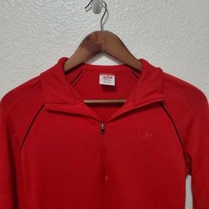 Icebreaker 320 Original Long Sleeve Half Zip red pullover Merino wool